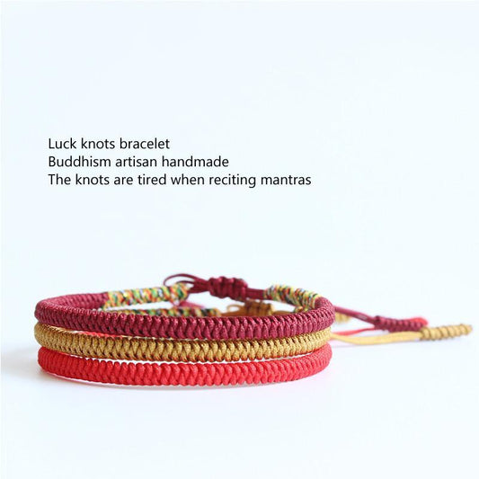 Buddha & Karma Tibetan Handmade Knot Bracelets - For Security
